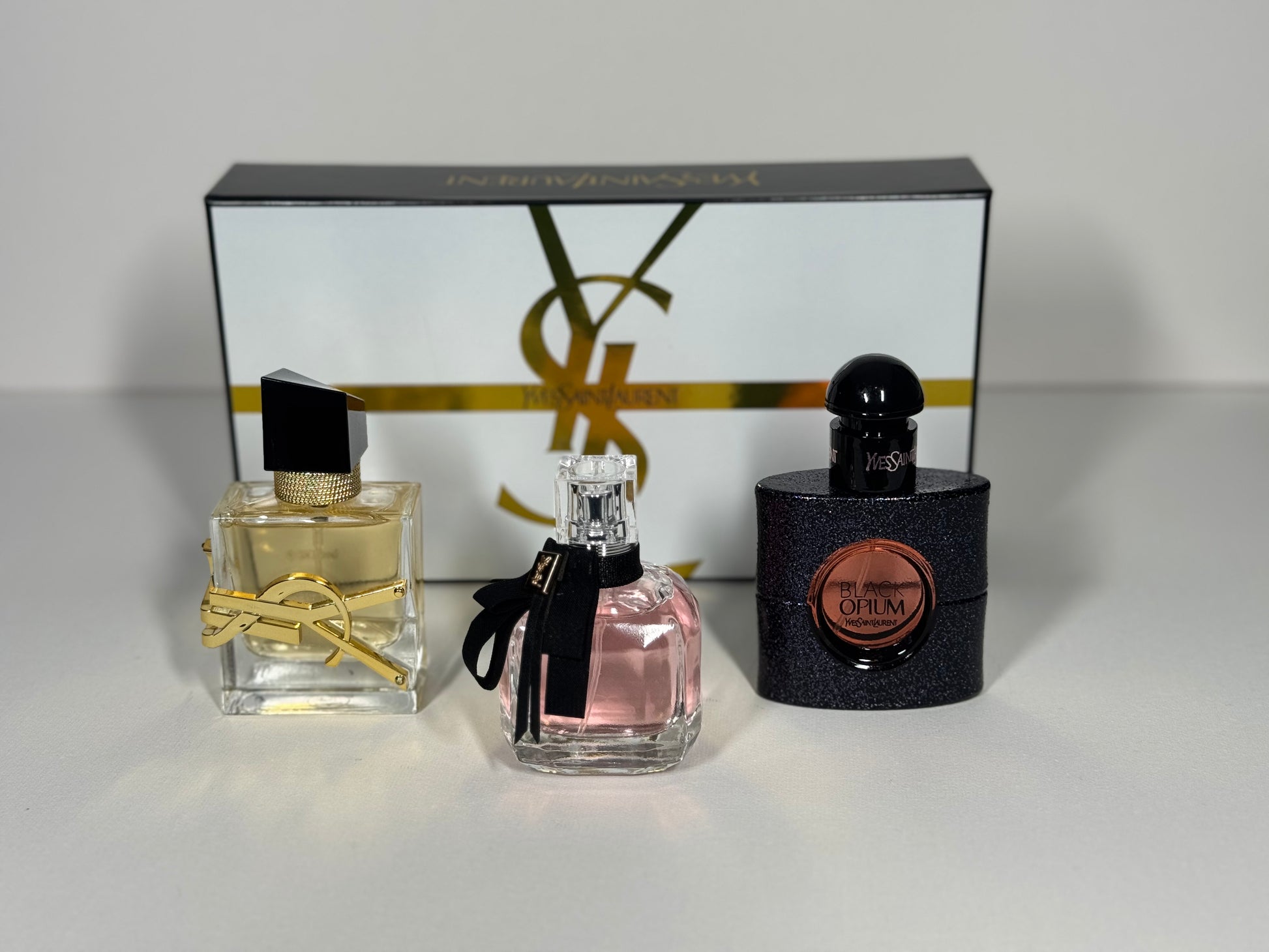 YSL Women’s Gift Set – Black Opium, Mon Paris, Libre 30ml Eau de Parfum Perfume Trio