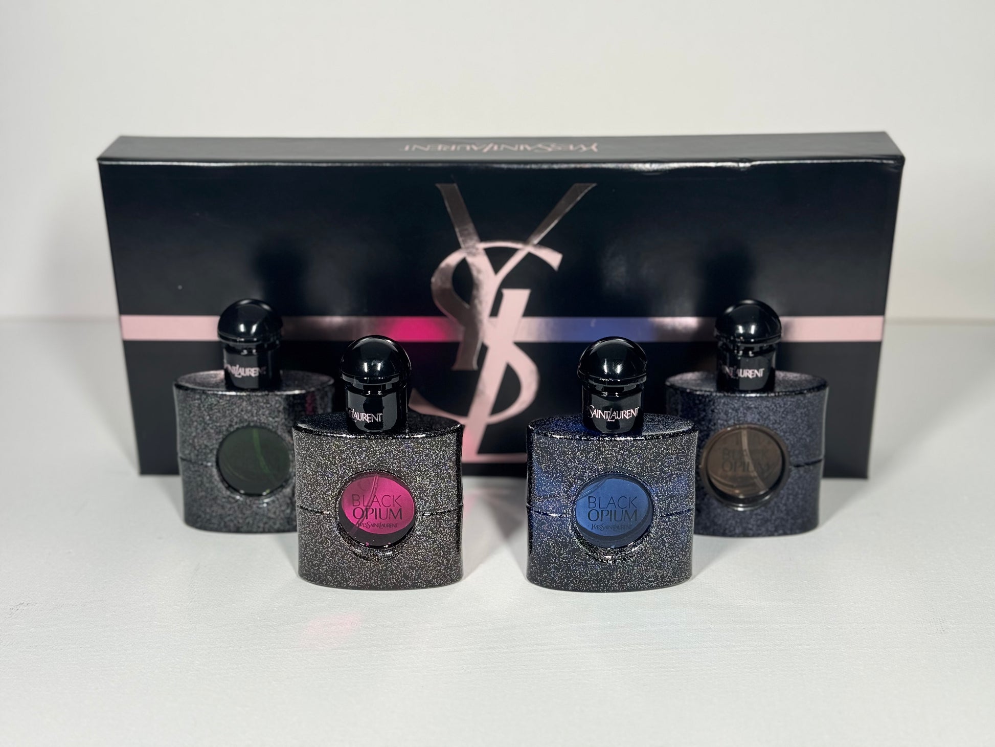 YSL Black Opium Gift Set – 4 x 30ml Perfumes Original, Neon, Intense, Illicit Green