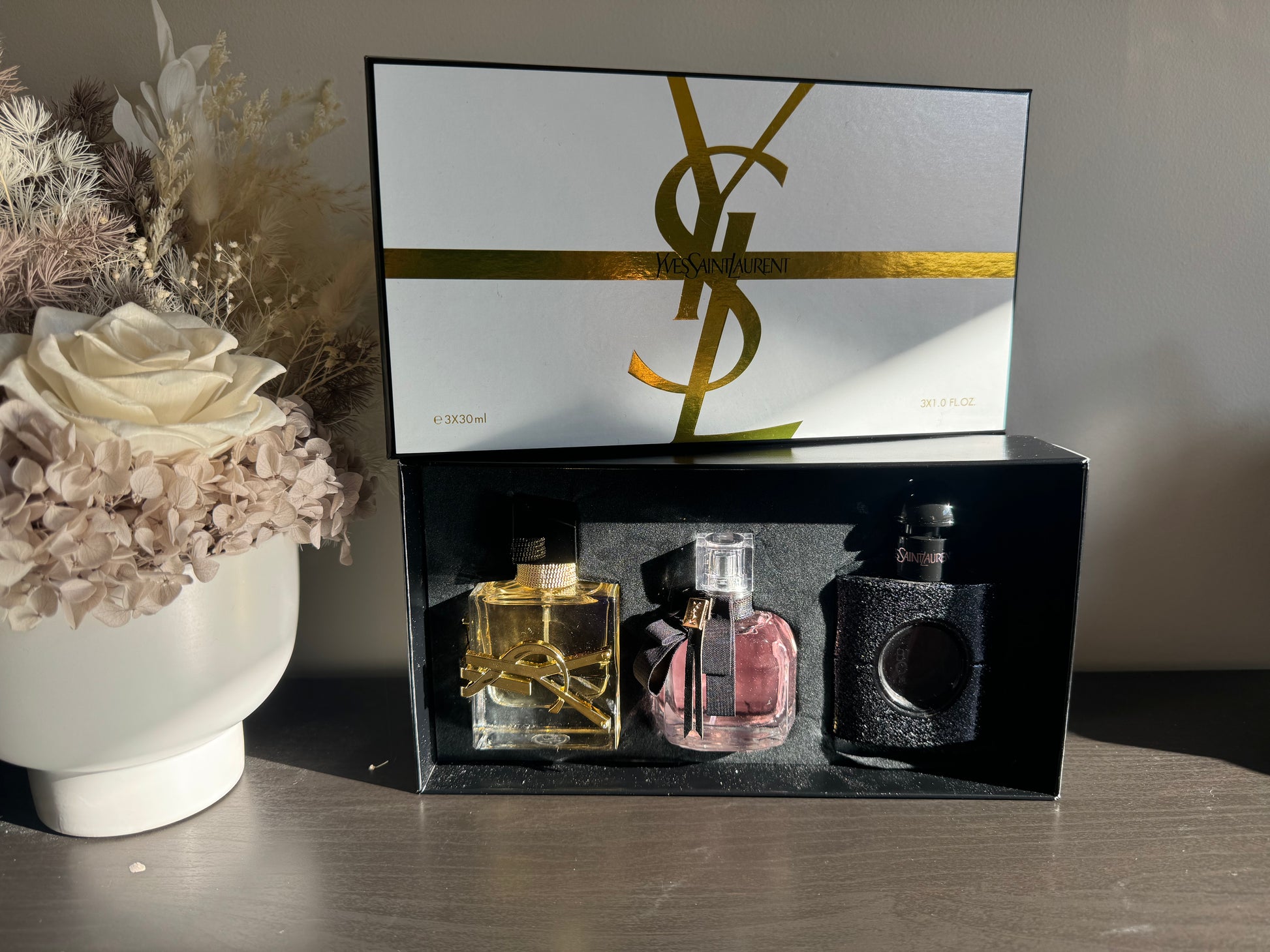 YSL Women’s Perfume Gift Set – 3 x 30ml Eau de Parfum (Libre, Mon Paris, Black Opium)