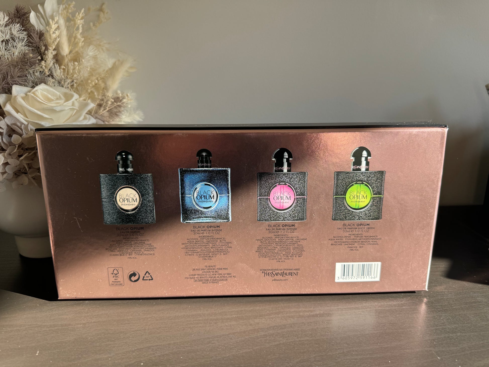 YSL Black Opium 4 x 30ml Gift Set – Eau de Parfum Collection