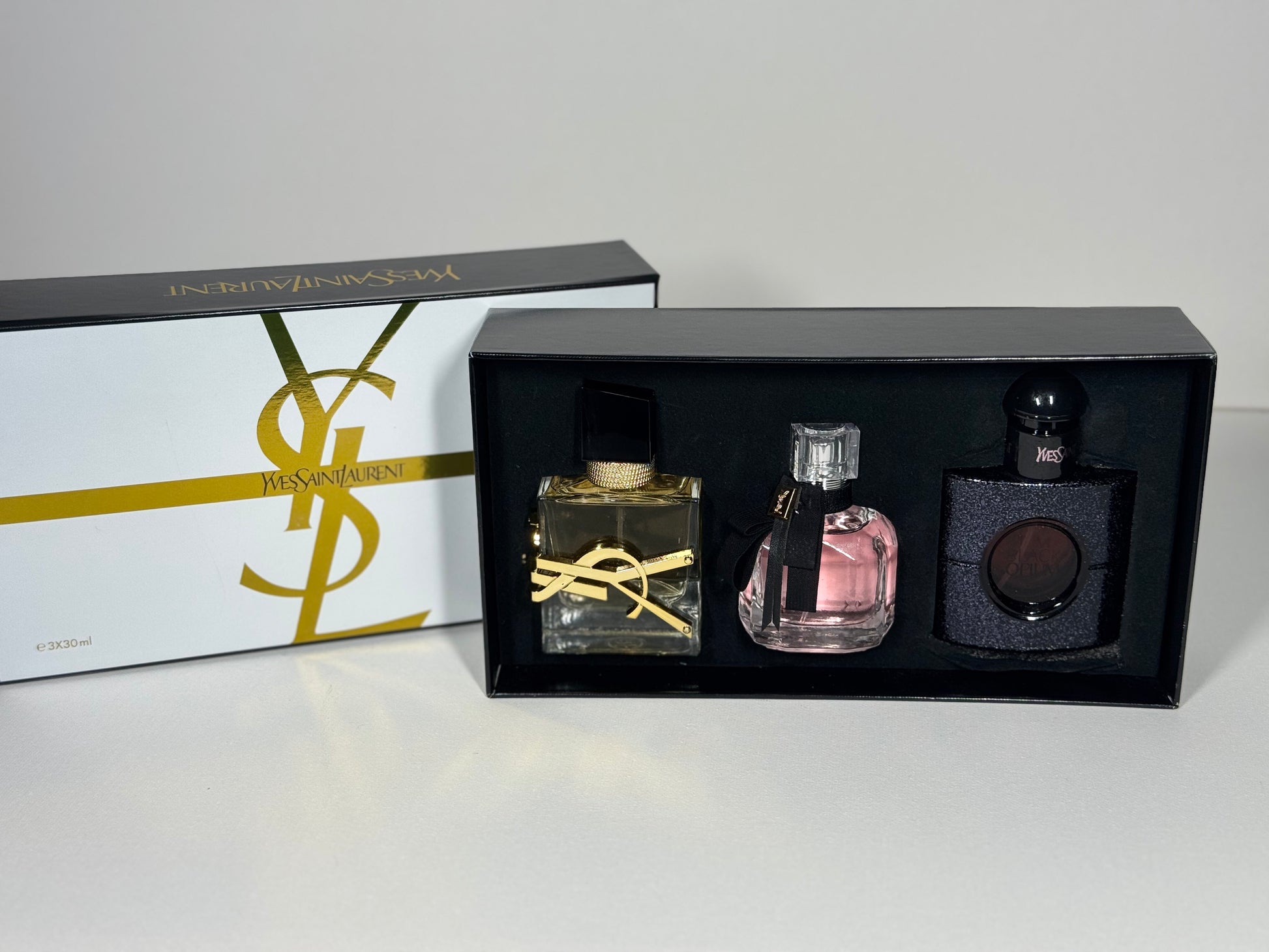 YSL Women’s Gift Set – Black Opium, Mon Paris, Libre 30ml Eau de Parfum Perfume Trio