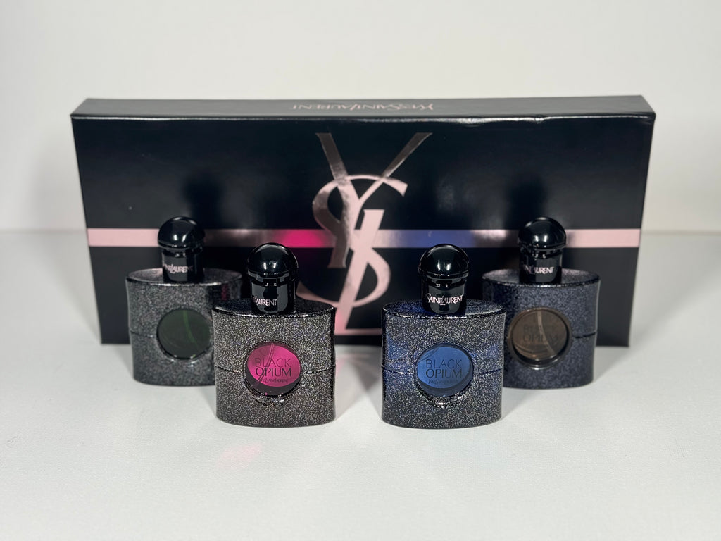YSL Black Opium Gift Set – 4 x 30ml Perfumes Original, Neon, Intense, Illicit Green